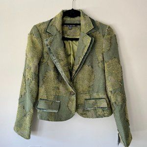 Vintage Y2K True Meaning Blazer With Velvet & Beaded Button Closure (Size 2)